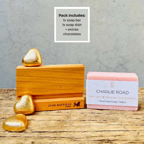 Signature Soap Bar with Macrocarpa Soap Dish