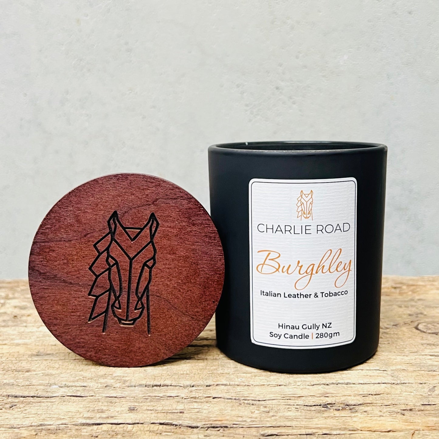 BURGHLEY | Italian Leather & Tobacco | Large Candle