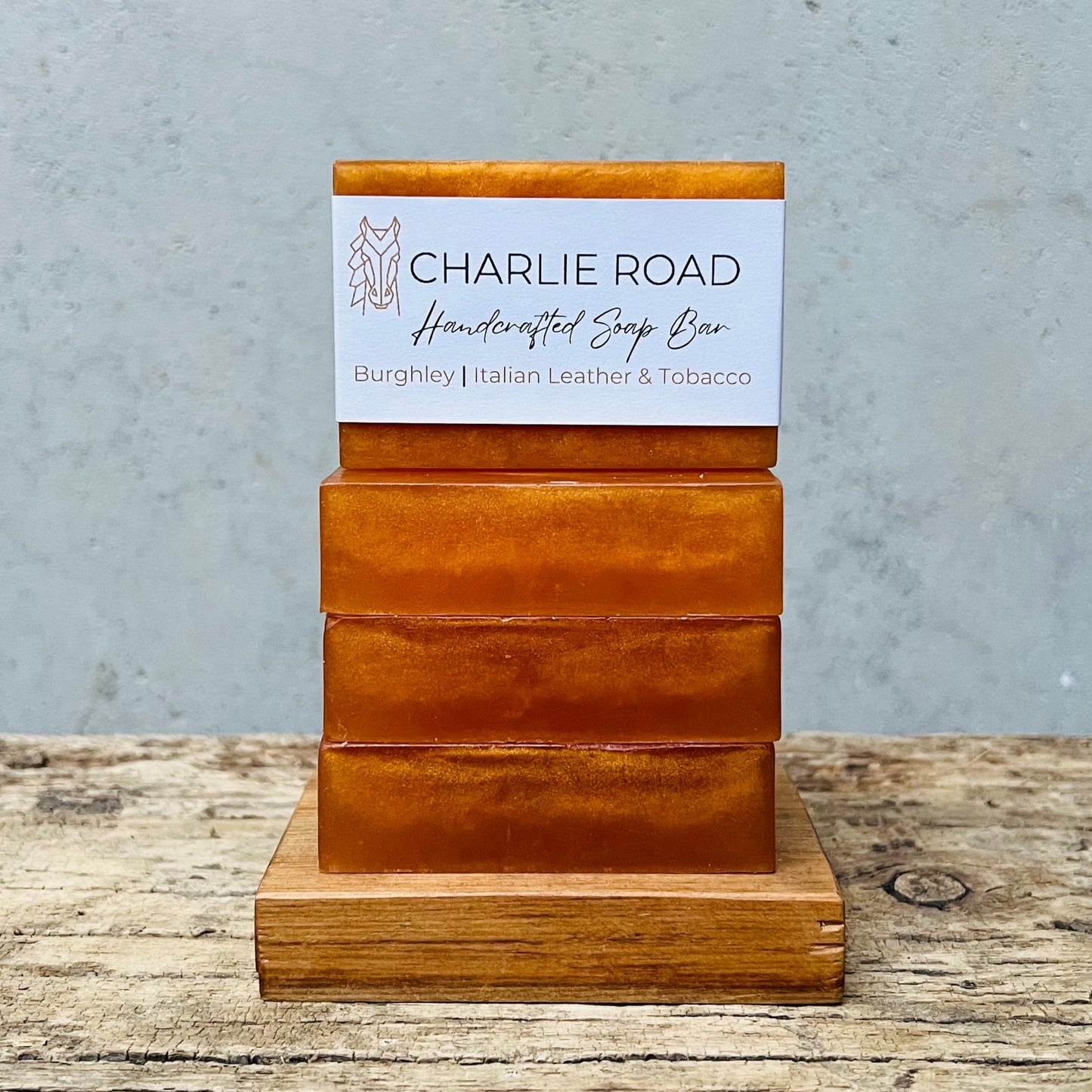 BURGHLEY | Italian Leather & Tobacco | Soap Bar