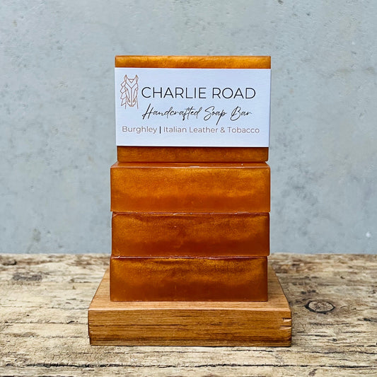 BURGHLEY | Italian Leather & Tobacco | Soap Bar